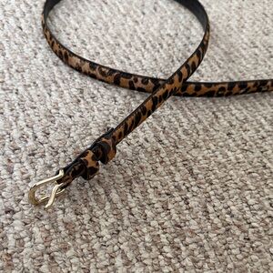 Banana Republic Animal Print Belt with Gold Buckle